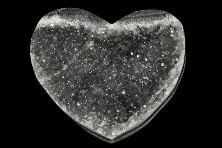 Silvery Quartz Heart - Uruguay #123745